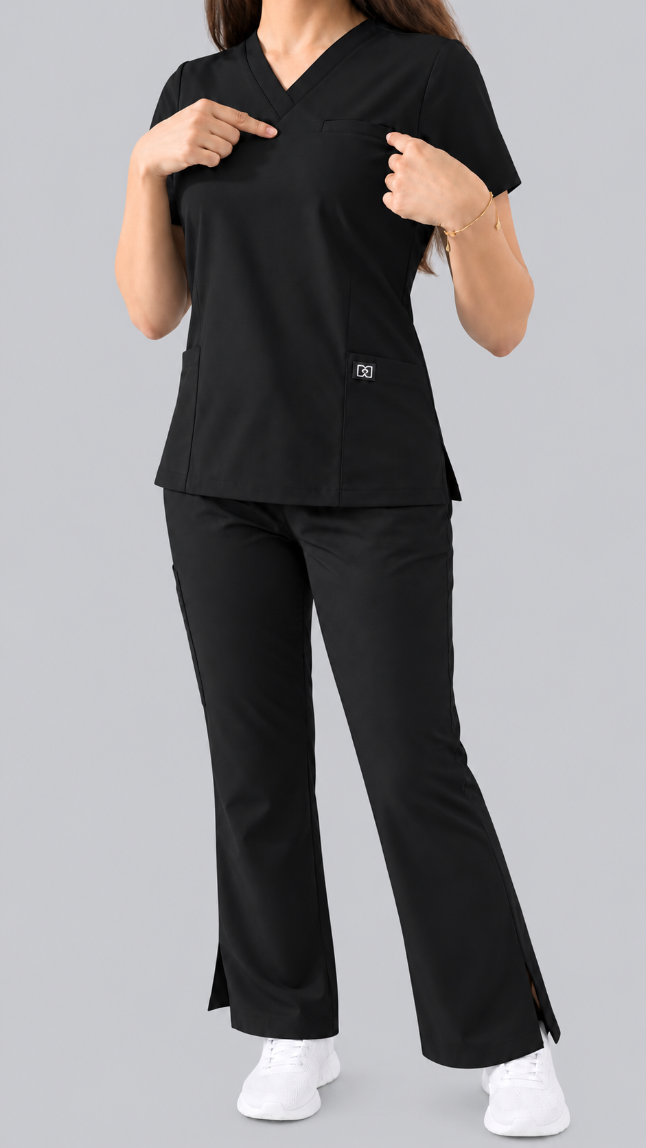 BibiScrubs Clinician in Full Scrub Outfit